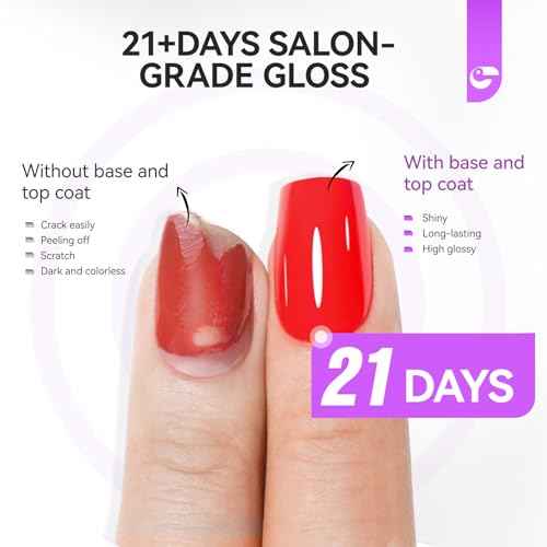 gelike ec Base Gel Top Coat Set: 2x100ml Professional Salon Duo for Long-Lasting Polish (Non-Toxic Formula)