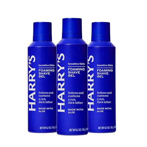 Harry's Foaming Shave Gel for Men with Aloe - 3 Pack