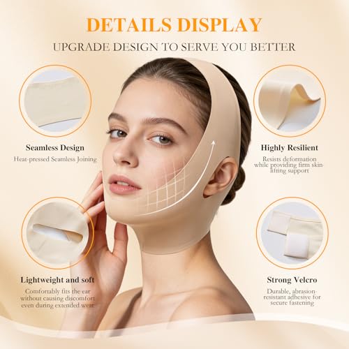 Collagen Face Sculpt Wrap - Reusable Jawline Shaper Chin Strap
