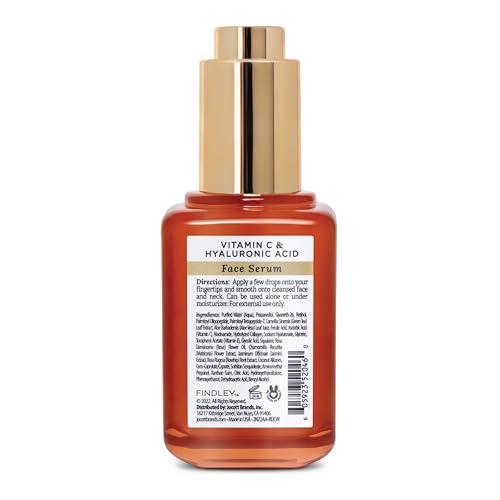 Findley All-in-One Face Serum with Vitamin C and Hyaluronic Acid - Hydrating & Anti-Aging | Promotes Youthful, Radiant Skin | Reduces Fine Lines & Wrinkles (2 Fl Oz)