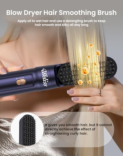 UKLISS 6-in-1 Hair Dryer Brush & Styler for All Hair Types