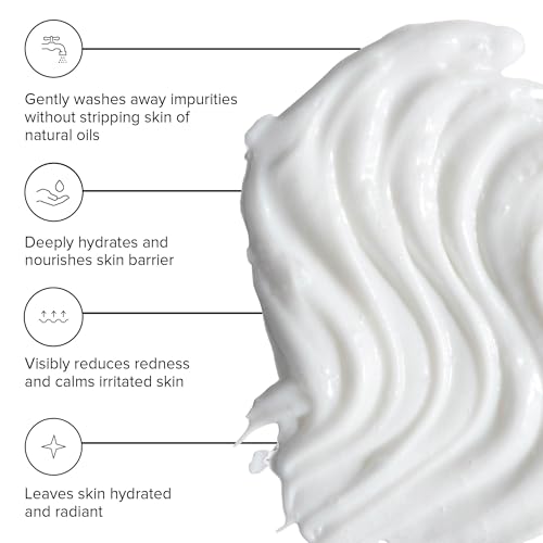 DRMTLGY gOAT Cleanser - Lightweight, Moisturizing Face Wash For Sensitive Skin, Oat + Hyaluronic Acid + Aloe Extract, Hydrating Gentle Facial Cleansing Milk For All SkinTypes, Fragrance Free, 5.75 oz