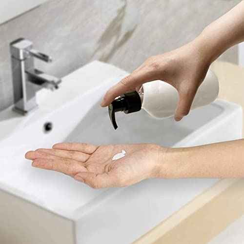 17 Ounce Clear Plastic Pump Bottle Dispenser, Refillable Empty Bottle Container with Pump for Essential Oil Soap Lotion Shampoo, 2 Pcs