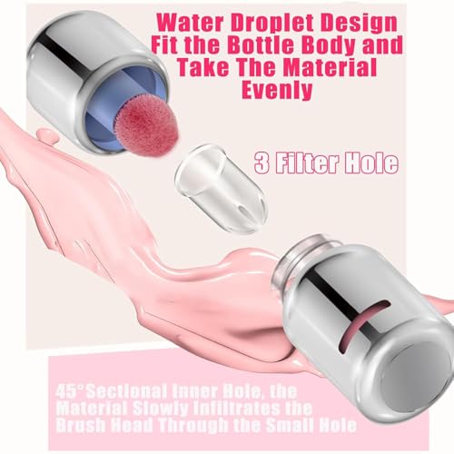 Aztk Liquid Blush, Jelly Color Liquids Blushes with Sponge Head, Matte Nude Makeup Blusher Cream, Lasting, Lightweight, All-day Moisturizing and Smooth, Self-Contained Brush, Portable Makeup (JC06)