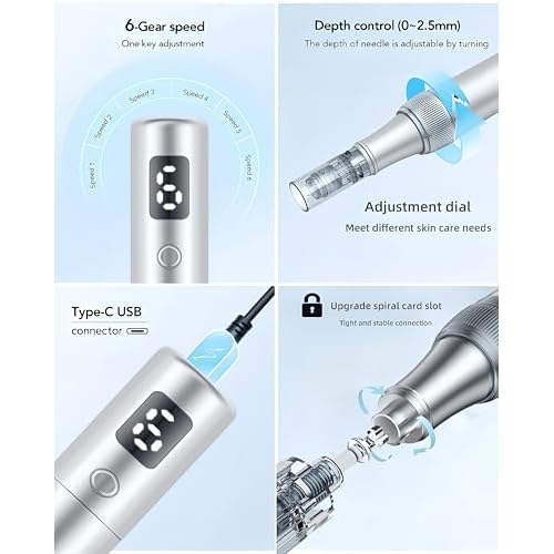 Beauty Roller Pen - 0.25mm Micro-needling - For Face - For Men and Women(white)