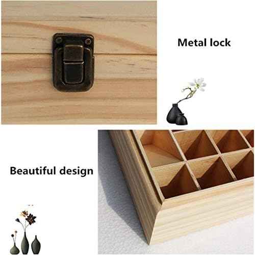 VolksRose Essential Oil Storage Wooden Box, 85 Slots for 5-15ml Essential Oil Roller Bottles, Carrying Case Display Large Organizer Gift Box Container for Travel, Presentation, Nail Polish, Makeup