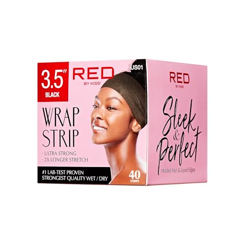 Red by Kiss Ultra Strong Hair Wrap Strips - 44 Count, 2X Stretch