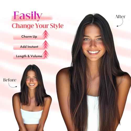 Rich Choices 100% Real Human Halo Hair Extensions for Women Remy Halo Extension Invisible Wire Hairpiece Clip in One Piece Hairpiece Upgrade Adds Weight 100g 20 Inch #02 Dark Brown