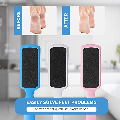 Double-Sided Foot File Callus Remover - 3 Pack Pedicure Feet Rasp