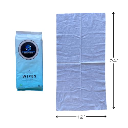 Extra Large Body Wipes, 12 x 24 inch, Natural Essential Oils, 30 Count
