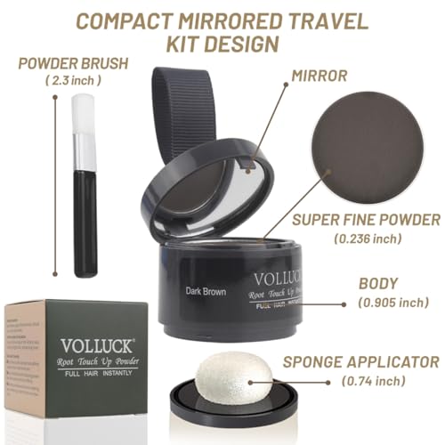 Root Touch Up Powder for Gray Hair & Thinning Areas - Dark Brown
