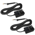 Replacement Cords Compatible with Andis Excel SMC Clippers - 12ft Long, Black (2 Packs)