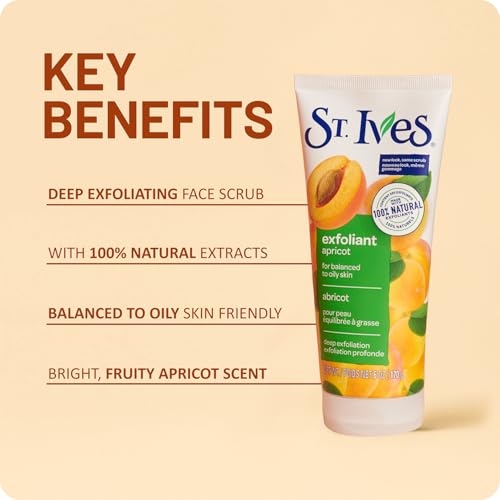 St. Ives Apricot Facial Scrub 6oz - Face Exfoliant