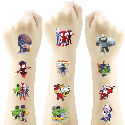 Spidey Temporary Tattoos, 60 Pc Party Favors Set
