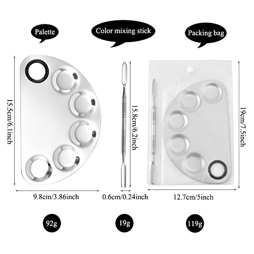 Stainless Steel Makeup Palette with Spatula Tool