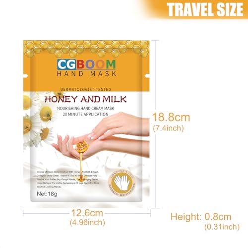 Moisturizing & Exfoliating Hand Mask Gloves (3 Pack) - Honey Milk