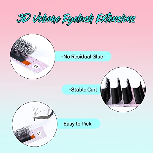 VAVALASH W-Shaped 5D Premade Lash Fans 0.07 D Curl Volume Extensions
