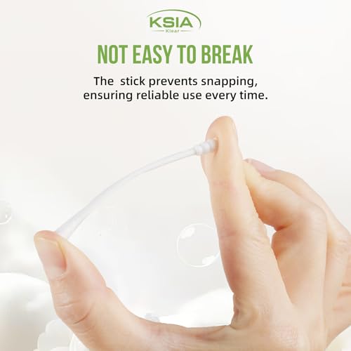 KSIA Spiral Cotton Swabs 800 Count for Ear, Makeup & Cleaning with Paper Stick