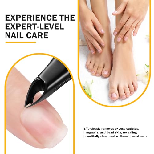 BEZOX Professional Cuticle Trimmer - 5mm Half Jaw Stainless Steel Nippers