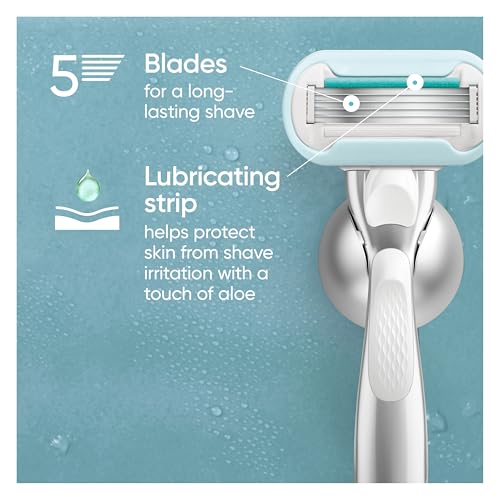 5-Blade Women’s Razor Refills for Smooth Shaving - 5 Count