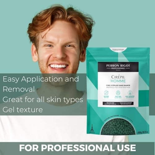 Cirepil - Homme - 800g / 28.22 oz Hard Wax Beads Bag - Strong Grip for Men¡¯s Coarse Hair - Effective Manscaping for Back, Chest & Shoulders - Fresh Marine Scent - Low Temp Refill Bag