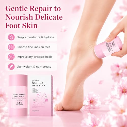 Sakura Heel Balm Stick for Cracked Feet - 2PCS Moisturizing Repair