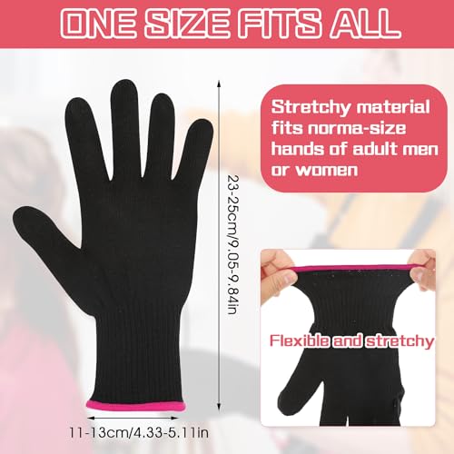 Heat Resistant Gloves - Professional Hair Styling Mitts (2 Pair)