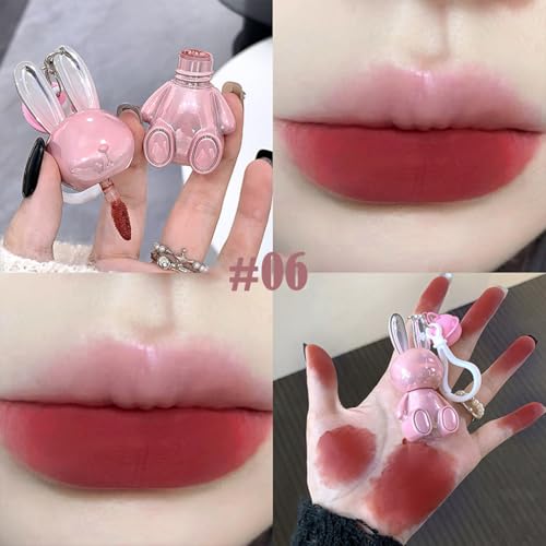 Dulele Cute Rabbit Lip Gloss Set - 3 Colors Matte Velvet Lipstick