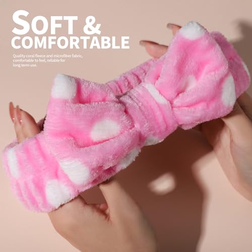 Teenitor 5-Pack Spa Headband with Bow – Makeup & Skincare