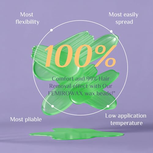 Wax Beads, 1lb Hard Wax Beans for Hair Removal Sensitive Skin with Aloe Formula Waxing Beads for Full Body Brazilian Bikini Face Eyebrow at Home Wax Refill for Women Men