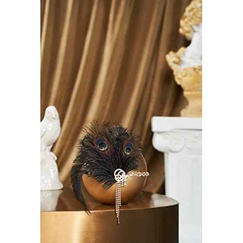 BABEYOND 1920s Flapper Headpiece Headband - Roaring 20s Great Gatsby Feather Headband 1920s Flapper Gatsby Accessories