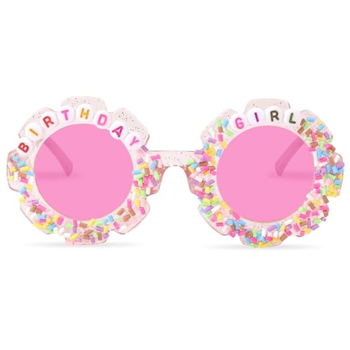 YOGFIT Round Flower Sunglasses for Kids - Cute Birthday Party Accessory