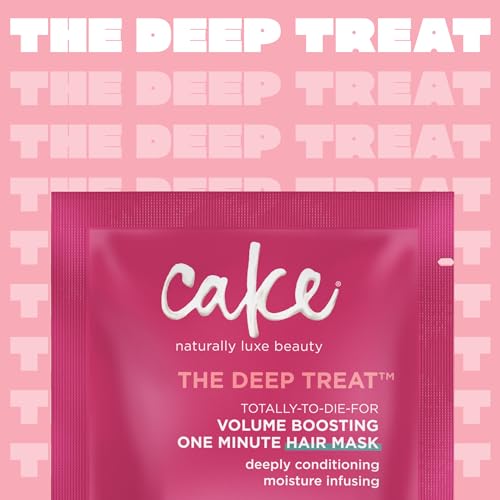 Cake Beauty Travel Hair Mask Set ? Volumizing & Moisturizing Deep Treatment for Dry Hair ? Hydrolyzed Rice Protein ? TSA-Friendly, 3 x 1.76 oz Value Pack