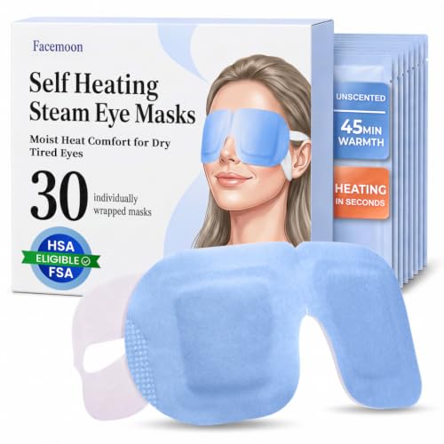 30 Pack Self-Heating Steam Eye Masks for Dry Eyes