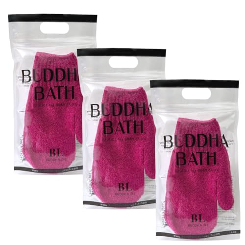 Exfoliating Shower Scrub Gloves - 3 Pairs for Face & Body