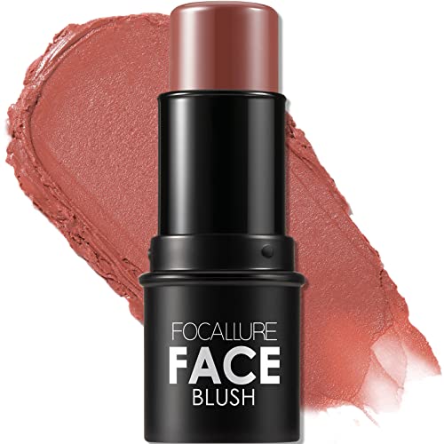 FOCALLURE Cream Blush Stick BURNING CLAY 0.21oz Buildable Matte & Dewy Finish