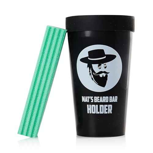 Mat's Beard Bar¢ç & Holder Pro (V2.0) - FLEXIBLE - Clean Up Beard Trimmings from Sinks and Countertops After Shaving - Best Gifts For Men