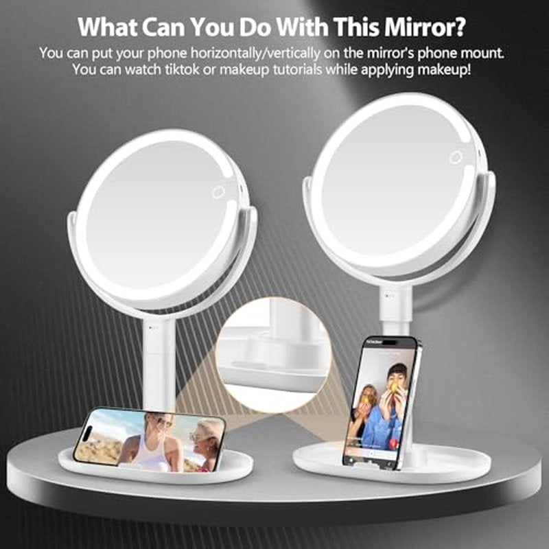 MIYADIVA 30X Magnifying Makeup Mirror with Lights & Touch Switch