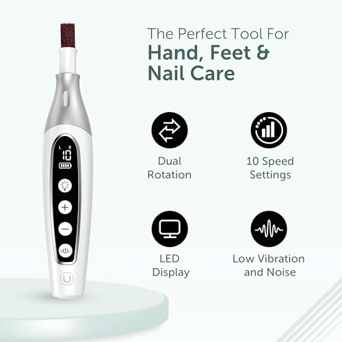 Cordless Electric Nail File & Pedicure Kit - 32-Piece Set