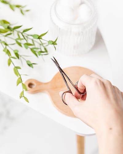 Curved Stainless Steel Beauty Scissors for Precision Grooming