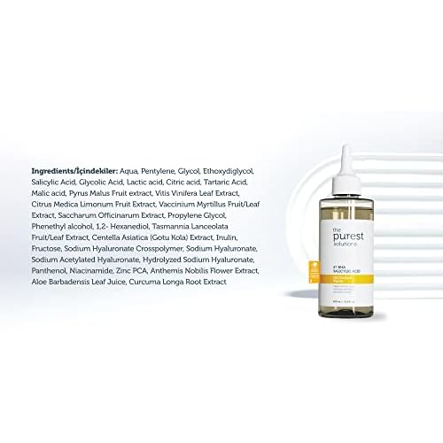 The Purest Solutions Oil Control Toner (2% BHA Salicylic Acid) - Oily, Pore Balancing Toner for Acne & Scarred Skin - Blackhead Targeted Formula - Vegan | Cruelty Free | Eco Friendly (6.76 fl. oz)