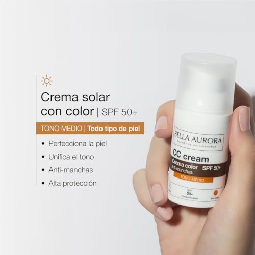 Bella Aurora CC Cream SPF50 Medium Shade 30ml