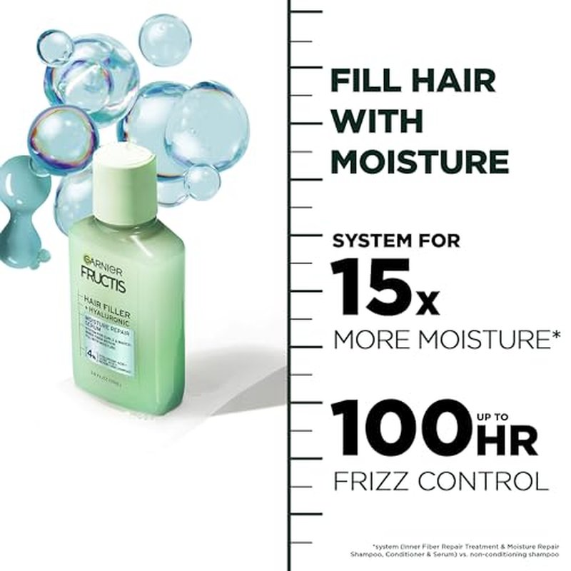 Garnier Fructis Moisture Repair Serum for Curly Hair, 3.75 Fl Oz
