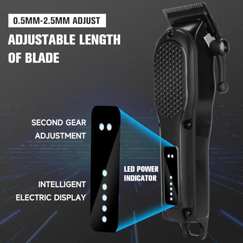 NUTCORE Cordless Professional Hair Clippers for Men - Rechargeable Beard Trimmer