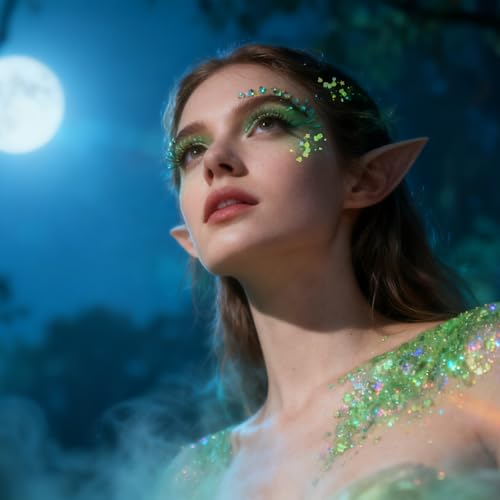 Mysense Neon Green Body Glitter Stick - Face & Hair