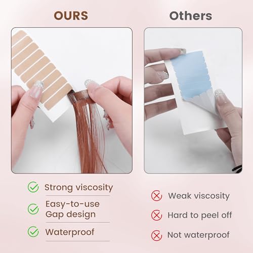MIILYE Hair Extension Tape 100 Tabs | 6+ Week Hold