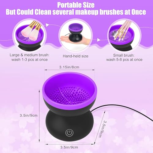 Electric Makeup Brush Cleaner Machine - USB Automatic Deep Clean
