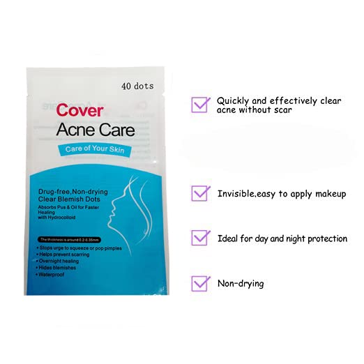 AGRCARE Hydrocolloid Acne Pimple Patch for Face, Zit Patch, Acne Dots, Clear Acne Stickers