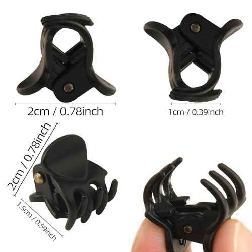 48pcs Mini Hair Clips, Small Hair Clips for Women Girls, Tiny Claw Clips for Fine Thin Hair, Little Jaw Clips with Transparent Box (Neutral Color)