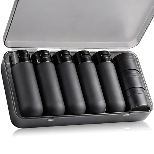 8 Pack TSA Travel Bottles with Case - Leak-Proof Toiletries